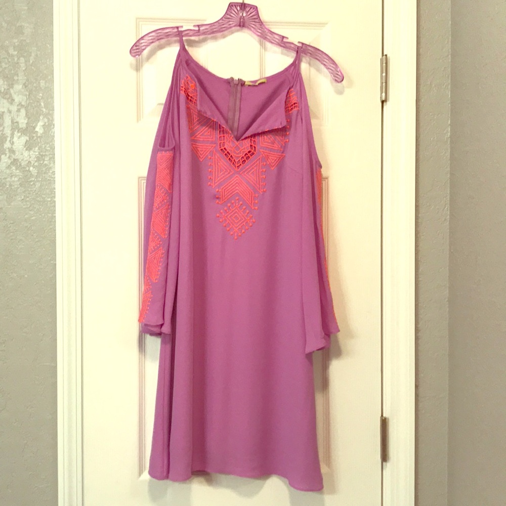 Gianni Bini gorgeous lavender and coral dress
